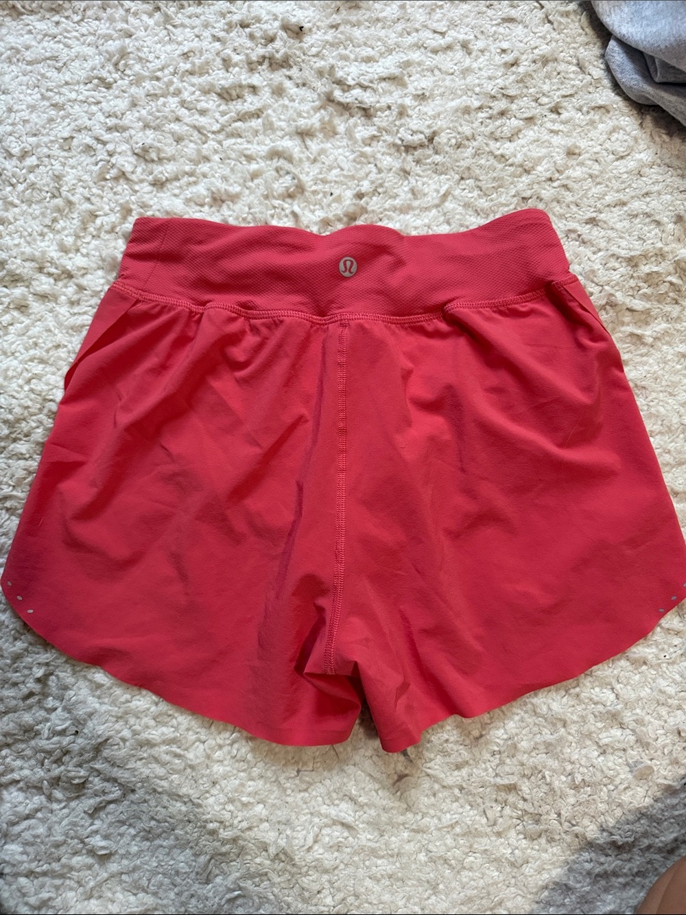 Women's coral Athletic Layered Shorts - Picture 2 of 2